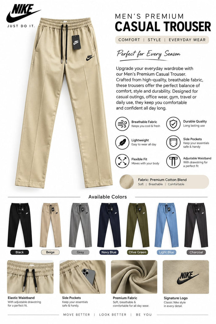Modern Slim Fit Trousers